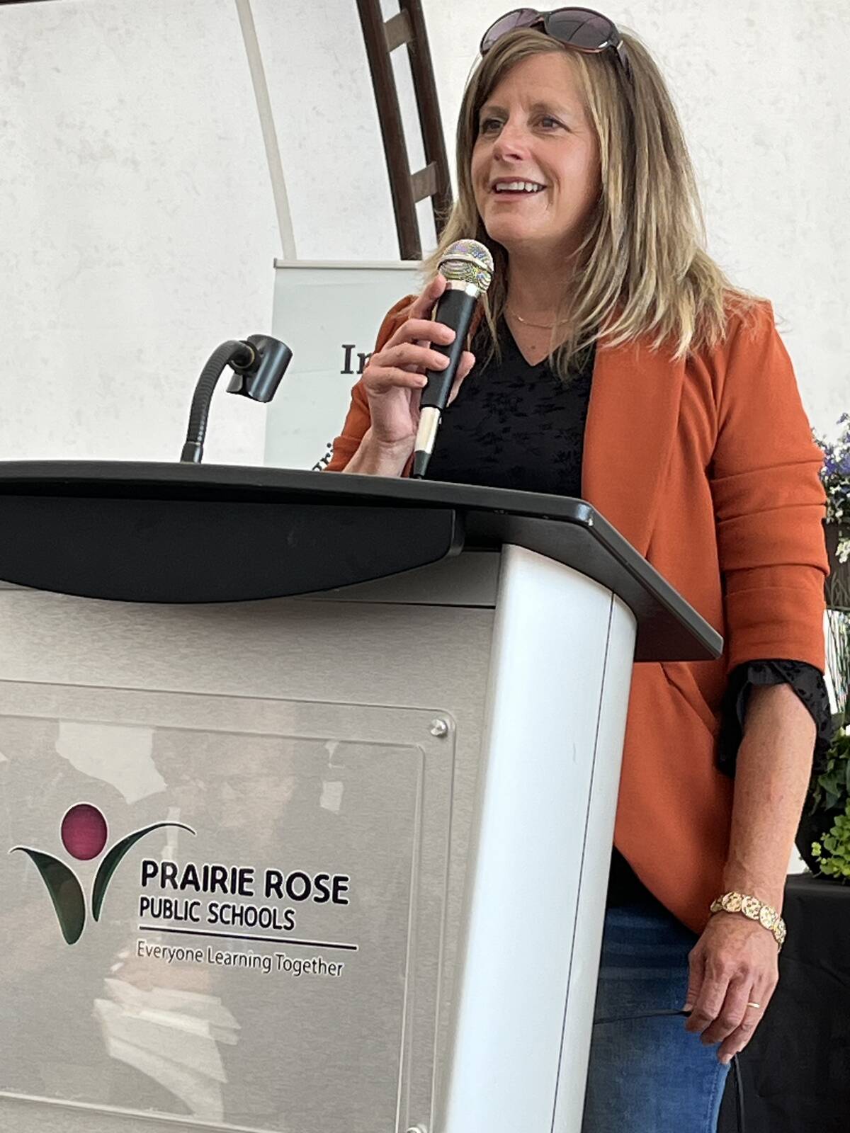 Nichole Neubauer beems with pride during a tour, telling a bunch of Western Canadian farm writers about the Irvine Agricultural Discovery Centre. Her input has helped create and co-ordinate the centre which has been driving force among other agriculture awareness campaigns that earned her entry into the Alberta Order of Excellence. Photo: Greg Price