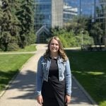 Michelle Ross is a research officer with the Department of Agricultural and Resource Economics at the University of Saskatchewan. She and Richard Gray, professor at the University of Saskatchewan and Canadian Grain Policy Research Chair, are working on an agronomy resources survey that measures whether farmers and agrologists are aware of free tools like the Fusarium Headblight Maps, the Prairie Pest Monitoring Network and the Test Monitoring Network. The research will help direct producer funds to future agricultural science clusters.Photo Credit: Supplied
