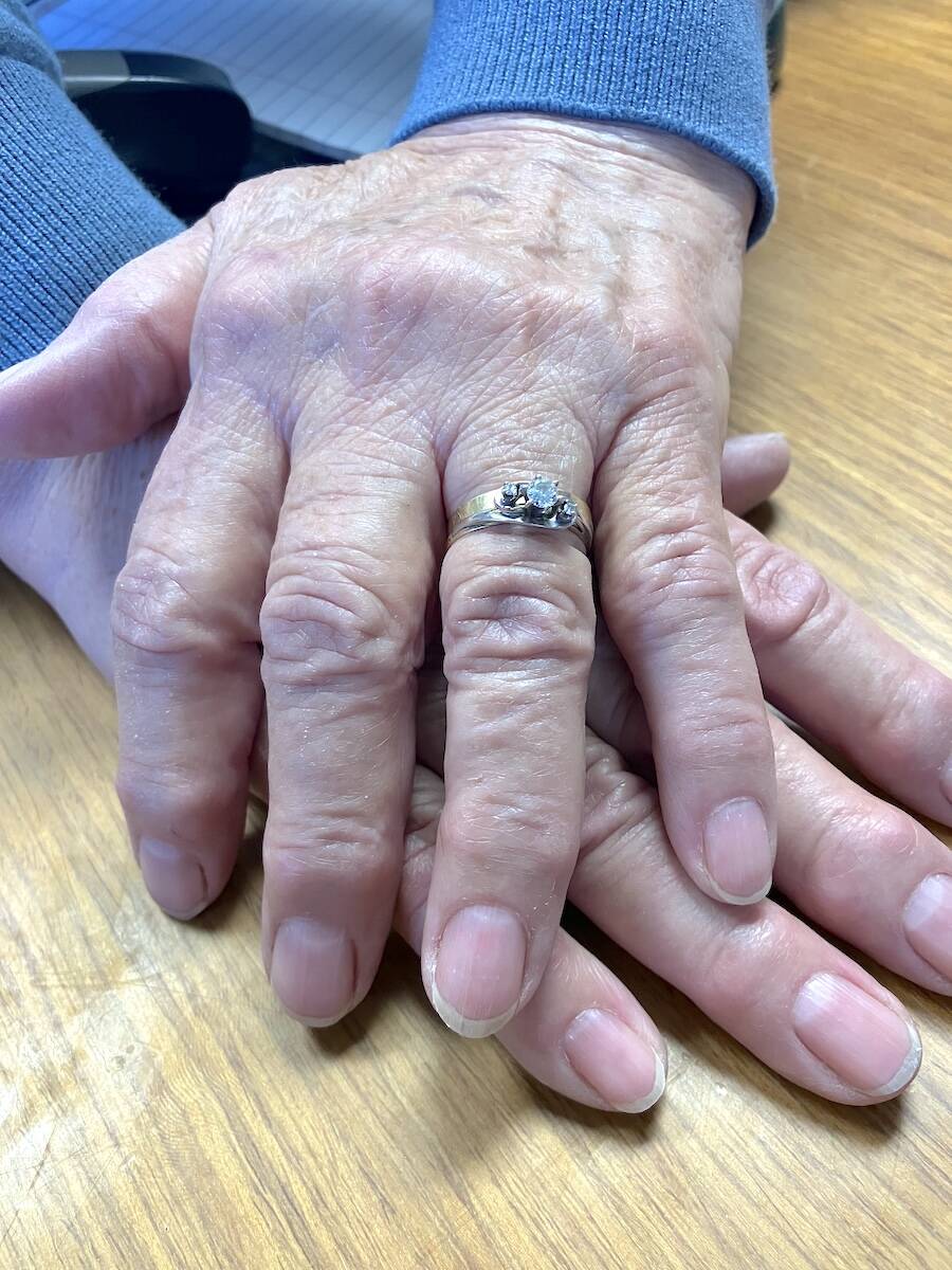 The ring looks as good as new after spending nearly half a century lost in the garden. Photo: Submitted