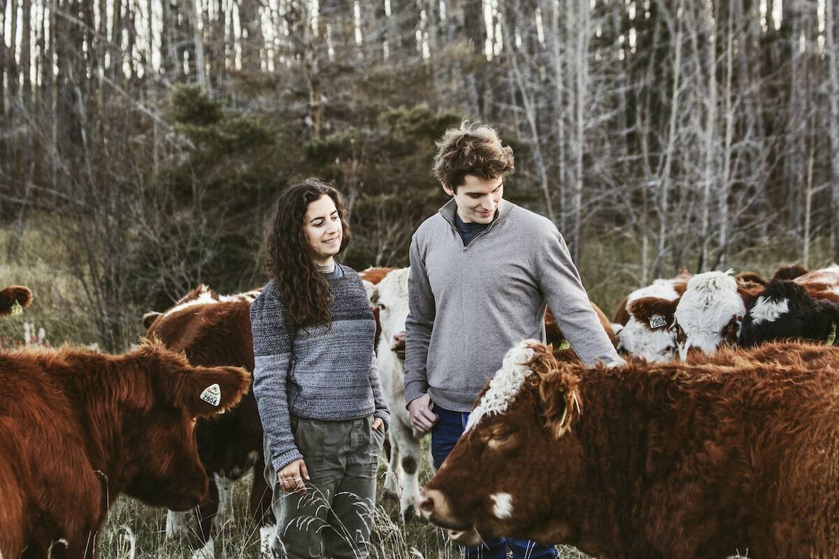 Simon Lafontaine and his wife Frederique Lavallee run a grass finished beef operation called Ecobeouf in northwestern Quebec. Photo: Submitted