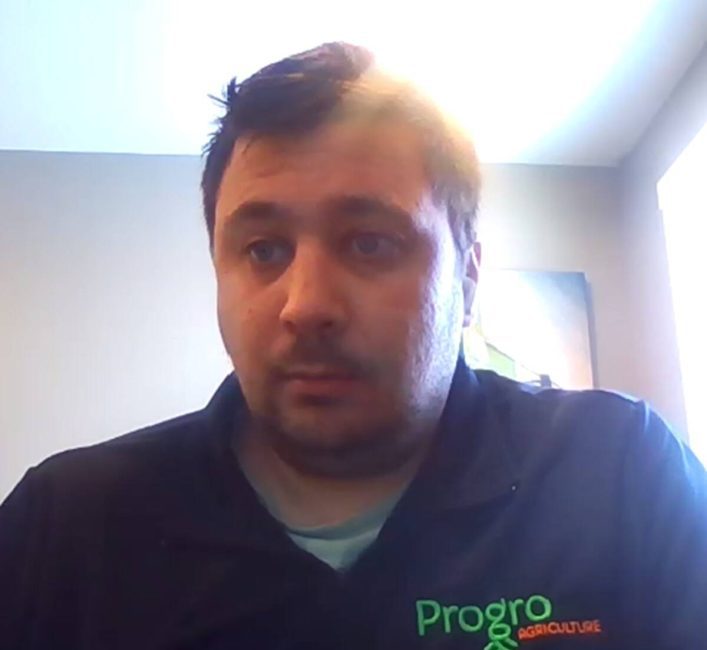 Maury Micklich, owner of Progrow Agriculture in Vegreville, Alberta, advises producers and fellow agronomists on wild oat control in a presentation at Agronomy Update 2026. SCREEN CAPTURE: JEFF MELCHIOR