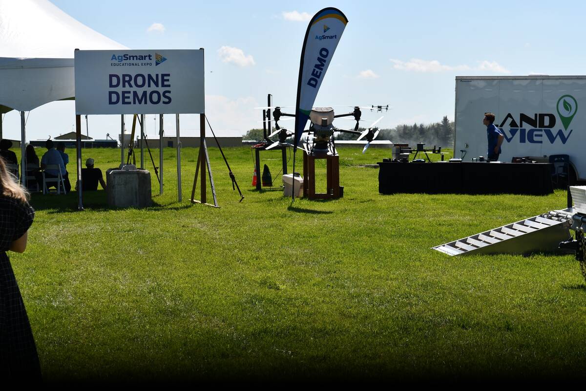 Outdoor demonstrations have been a popular attraction at AgSmart.Photo: Olds College