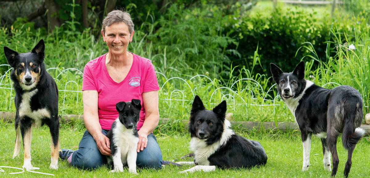 Gisela Griesser lives on an acreage near Stony Plain, Alta., where she trains her border collies and other dogs | Photo supplied by Pawsome Connection Dog Training