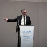 Minister of Agriculture and Agri-Food Heath MacDonald announces an industry-led $5 billion investment into Canadian agriculture at the Future of Food conference in Ottawa. Photo: Jonah Grignon.
