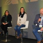 Tasha Alexander, a grain producer from Brownvale, Angela Kumlin, a beef producer from the foothills near Calgary, and Doug Wray, a beef producer from Innisfail, spoke about the importance of producer research during a panel at the RDAR Showcase, January 12. 

Photo Credit: Alexis Kienlen