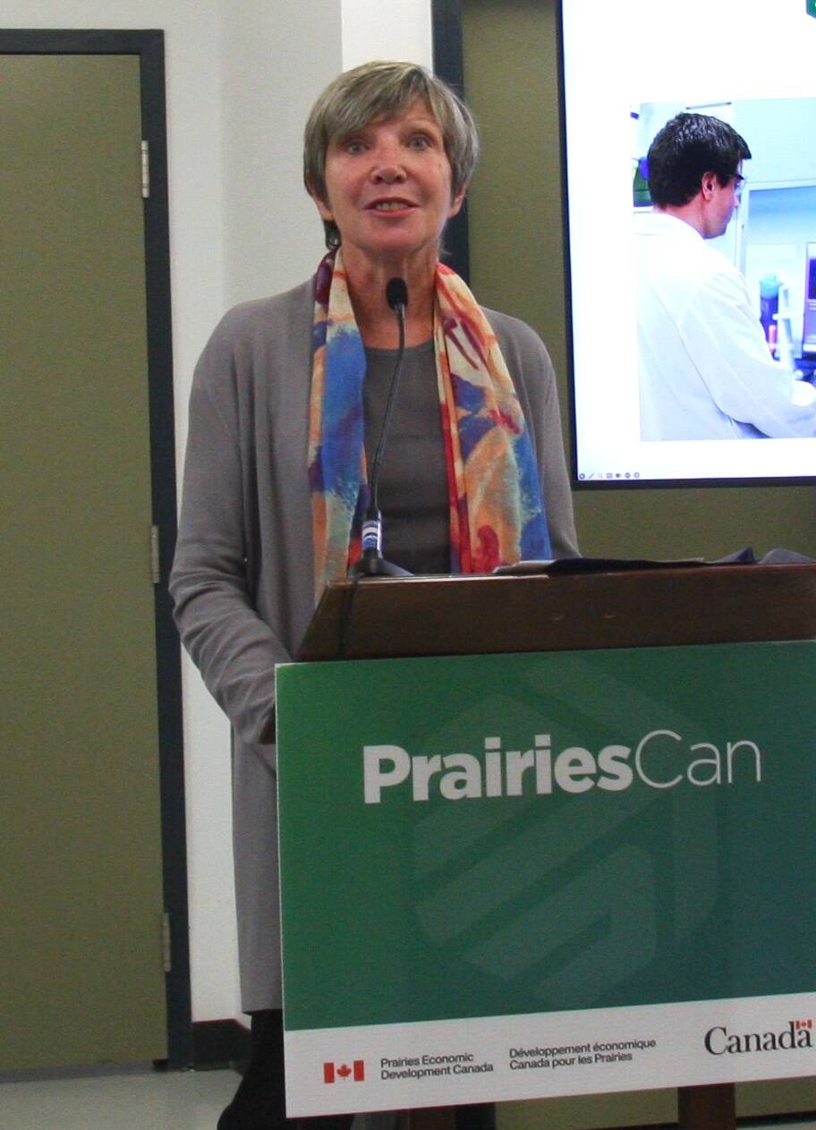 Minister of emergency management and community resilience, Eleanor Olszewski, announced an investment of more than 0,000 to support specialized testing equipment for Farming Smarter. Photo: Janelle Rudolph