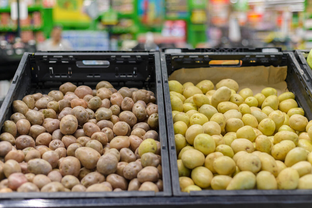 Fresh potatoes on display in a supermarket in Mexico. Photo: Sandor Mejias Brito/iStock/Getty Images
