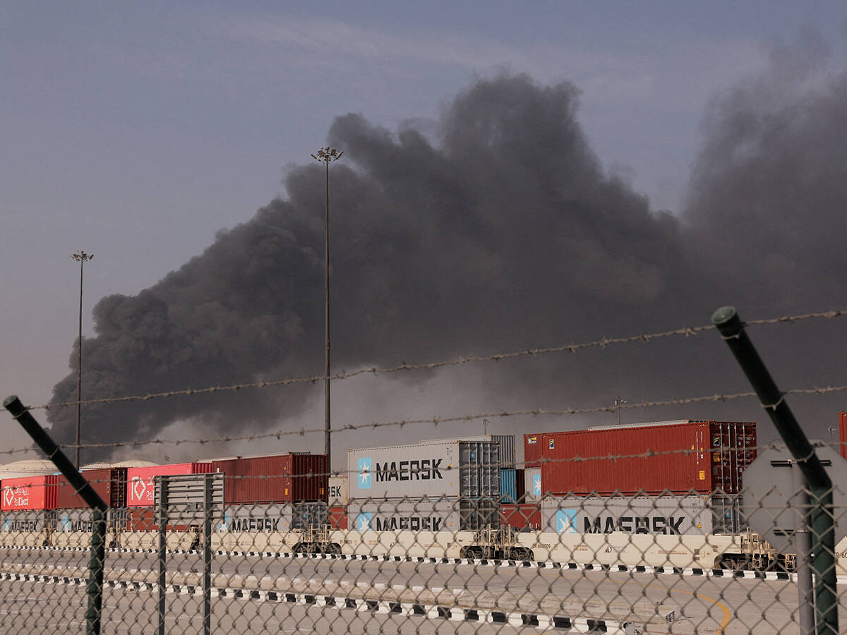 Smoke billows from Jebel Ali port after an Iranian attack following United States and Israel strikes on Iran, in United Arab Emirates on March 1, 2026. REUTERS/Amr Alfiky/File Photo
