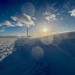 Light reflects off crystals of blowing snow during a blustery winter day near Russell, Man., December 2023.